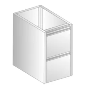 Moduł z szufladami ze stali nierdzewnej 600x485x650 mm | DORA METAL, DM-3109.1