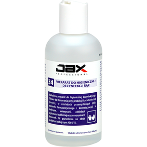 Preparat do higienicznej dezynfekcji rąk 200 ml | JAX, 34