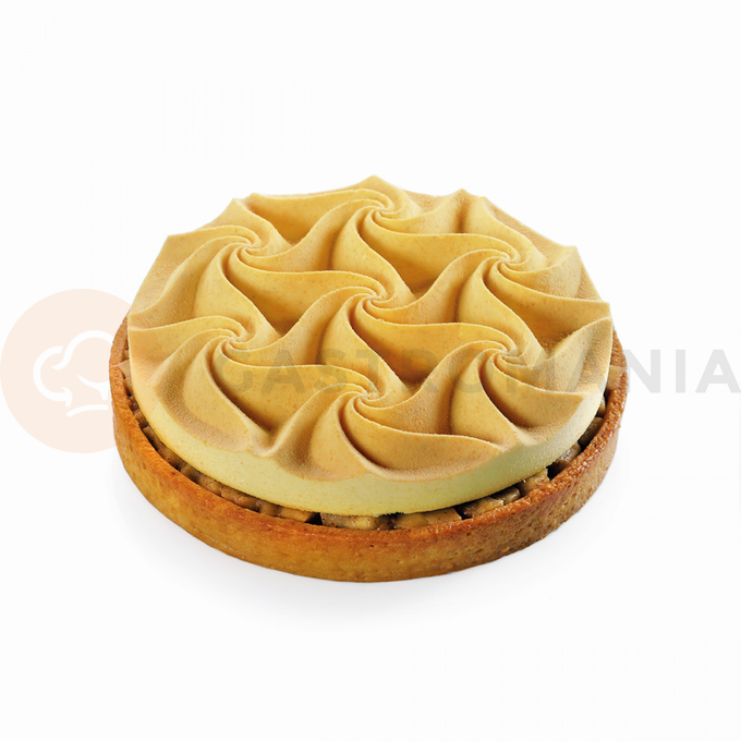 Silikonowa forma do tworzenia okrągłych ozdób na wierzch tart, ciast i deserów, tesselation, 250 ml, 140 mm | DINARA KASKO, TART Tesselation
