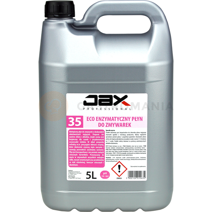 Enzymatyczny eco płyn myjący do zmywarek 5 l | JAX, 35