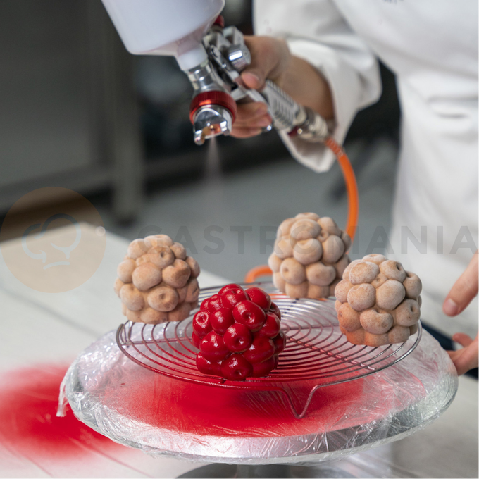 Silikonowa forma do ciastek i monoporcji, wiśnie, 4x 130 ml, 100x380x60 mm | DINARA KASKO, Cherry Mini