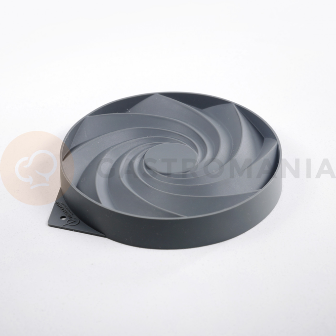 Silikonowa forma do tworzenia okrągłych ozdób na wierzch tart, ciast i deserów, spirala, 250 ml, 140 mm | DINARA KASKO, TART Spiral