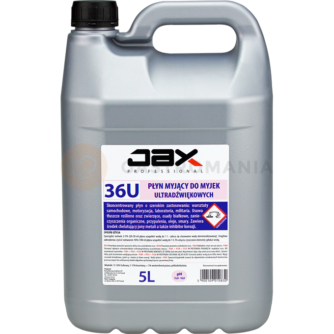 Płyn myjący do myjek ultradźwiękowych 5 l | JAX, 36U