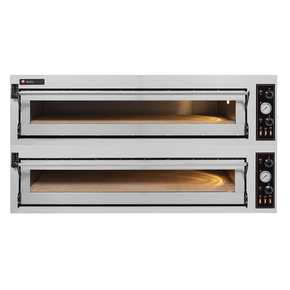 Piec do pizzy elektryczny, sterowanie manualne, piekarniczy modułowy szamotowy, szeroki, 6+6x 40 cm, 4+4x 600x400 mm, 1540x985x750 mm | RESTO QUALITY, BAKE 66/L