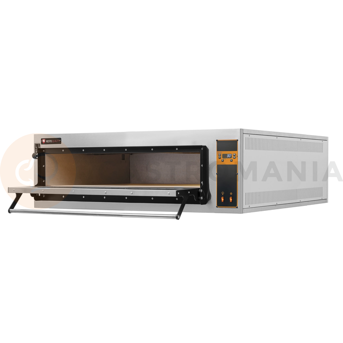 Piec do pizzy elektryczny, sterowanie elektroniczne, piekarniczy modułowy szamotowy, 6x 40 cm, 4x 600x400 mm, 1130x1400x410 mm | RESTO QUALITY, BAKE D6