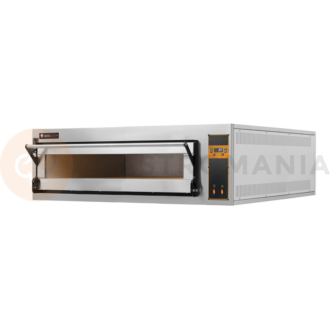 Piec do pizzy elektryczny, sterowanie elektroniczne, piekarniczy modułowy szamotowy, 6x 40 cm, 4x 600x400 mm, 1130x1400x410 mm | RESTO QUALITY, BAKE D6