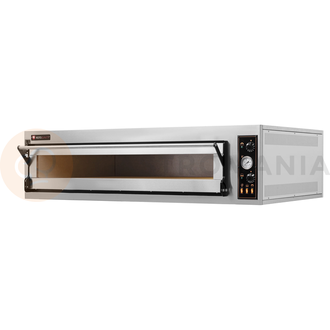 Piec do pizzy elektryczny, sterowanie manualne, piekarniczy modułowy szamotowy, szeroki, 6x 40 cm, 4x 600x400 mm, 1540x985x410 mm | RESTO QUALITY, BAKE 6/L
