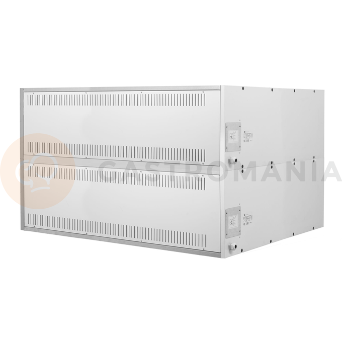 Piec do pizzy elektryczny, sterowanie manualne, piekarniczy modułowy szamotowy, 6+6x 40 cm, 4+4x 600x400 mm, 1130x1400x750 mm | RESTO QUALITY, BAKE 66