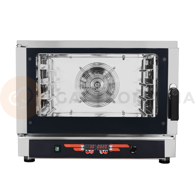 Piec konwekcyjno-parowy, 4xGN1/1, 4x 600x400 mm, sonda, 9 programów, 5,45 kW, 840x910x670 mm | RESTO QUALITY, FED04