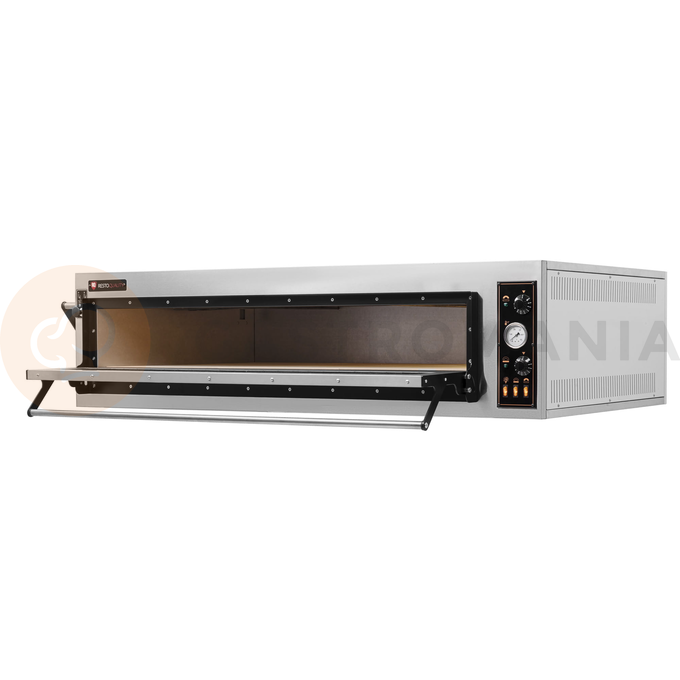 Piec do pizzy elektryczny, sterowanie manualne, piekarniczy modułowy szamotowy, szeroki, 6x 40 cm, 4x 600x400 mm, 1540x985x410 mm | RESTO QUALITY, BAKE 6/L
