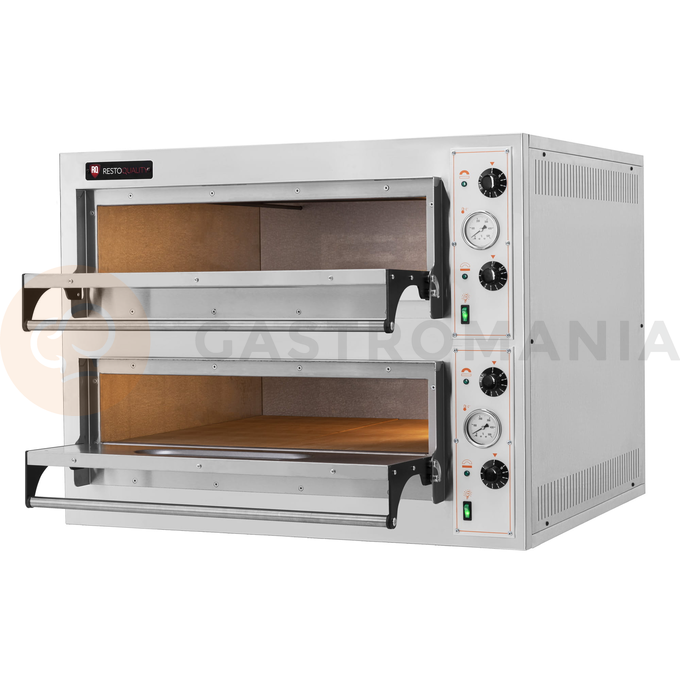 Piec do pizzy dwukomorowy elektryczny, 8x 33 cm, 930x810x710 mm | RESTO QUALITY, One 44