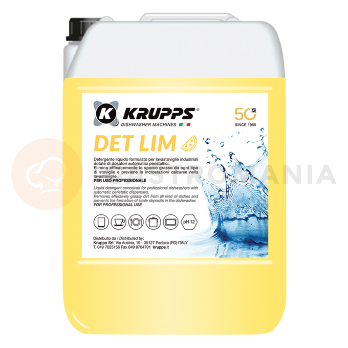 Profesjonalny płyn do zmywarek do mycia naczyń 6 kg | KRUPPS, DET LIM