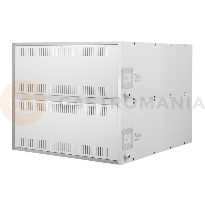 Piec do pizzy elektryczny, sterowanie manualne, piekarniczy modułowy szamotowy, 4+4x 40 cm, 2+2x 600x400 mm, 1130x985x750 mm | RESTO QUALITY, BAKE 44