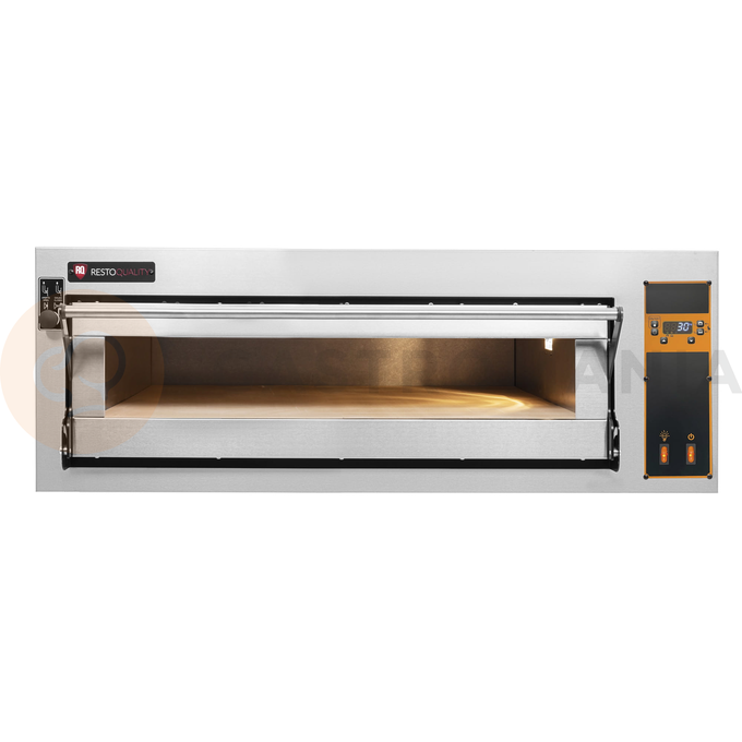 Piec do pizzy elektryczny, sterowanie elektroniczne, piekarniczy modułowy szamotowy, 6x 40 cm, 4x 600x400 mm, 1130x1400x410 mm | RESTO QUALITY, BAKE D6