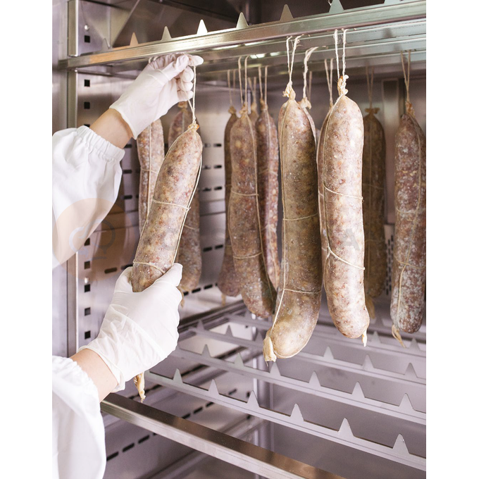 Szafa do sezonowania salami, sera, produktów wegańskich, czarna, 40/70 kg, 740x850x2115 mm | ZERNIKE, Klima Aging System KAS700PVB