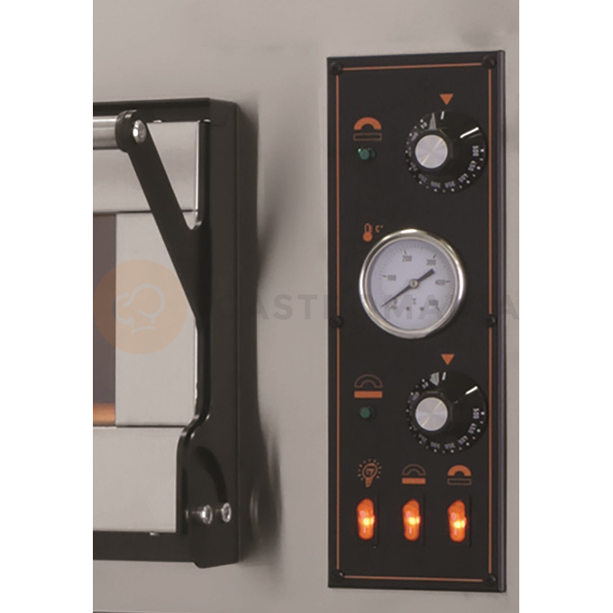 Piec do pizzy elektryczny, sterowanie manualne, piekarniczy modułowy szamotowy z podwyższaną komorą, 6x 40 cm, 4x 600x400 mm, 1130x1400x500 mm | RESTO QUALITY, BAKE 6H