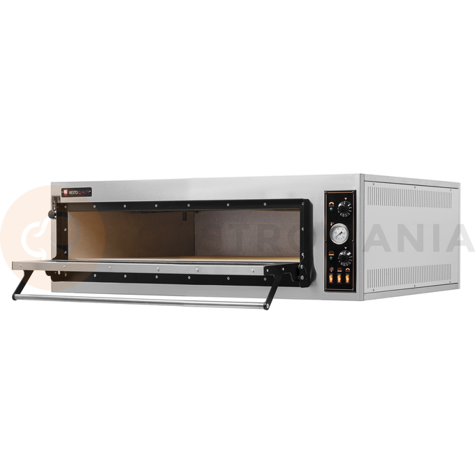 Piec do pizzy elektryczny, sterowanie manualne, piekarniczy modułowy szamotowy, 4x 40 cm, 2x 600x400 mm, 1130x985x410 mm | RESTO QUALITY, BAKE 4