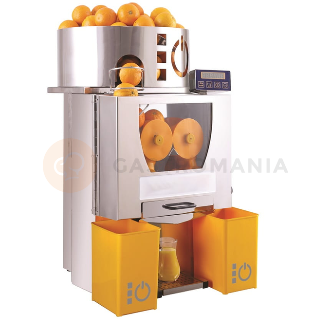 Automatyczna wyciskarka do pomarańczy z cyfrowym licznikiem owoców, automatyczny podajnik 12 szt., 20-25 szt./min., 470x620x735 mm | RESTO QUALITY, F-50AC