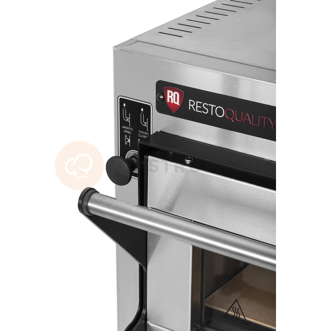 Piec do pizzy elektryczny, sterowanie elektroniczne, piekarniczy modułowy szamotowy, 6x 40 cm, 4x 600x400 mm, 1130x1400x410 mm | RESTO QUALITY, BAKE D6