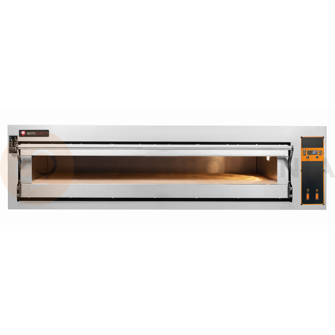 Piec do pizzy elektryczny, sterowanie elektroniczne, piekarniczy modułowy szamotowy, szeroki, 6x 40 cm, 4x 600x400 mm, 1540x985x410 mm | RESTO QUALITY, BAKE D6/L