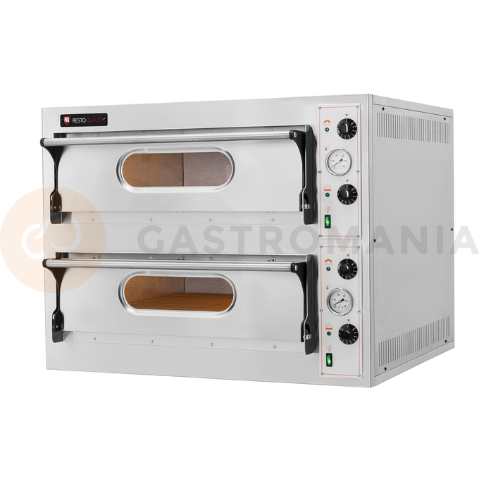 Piec do pizzy dwukomorowy elektryczny, 8x 33 cm, 930x810x710 mm | RESTO QUALITY, One 44