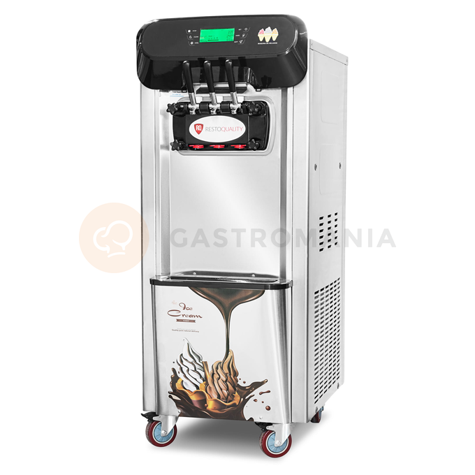 Maszyna do lodów włoskich, automat do lodów soft, 2 smaki + mix, nocne chłodzenie, wolnostojąca, 2x 5,8 l, 540x690x1425 mm | RESTO QUALITY, RQX208CR