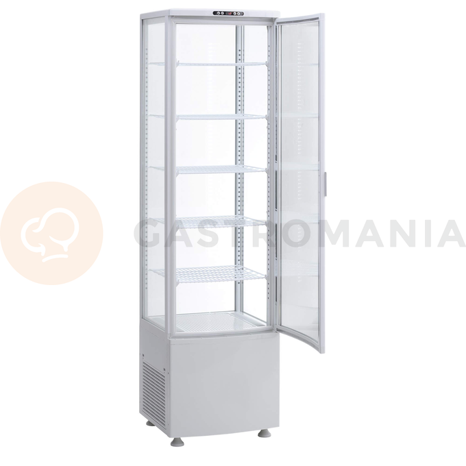 Witryna chłodnicza, cukiernicza, LED, 235 l, biała, 515x485x1690 mm | RESTO QUALITY, RTC237WE