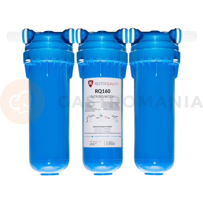Filtr do wody, 4800 l uzdatnionej wody, 420x130x340 mm | RESTO QUALITY, RQ160 TRIO