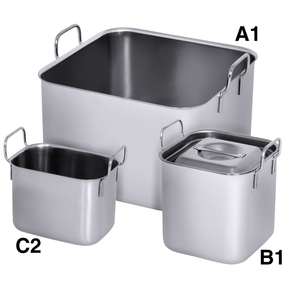 Kwadratowy wkład do gotowania w kąpieli wodnej, 13 l, 240x240x235 mm | CONTACTO, Series A