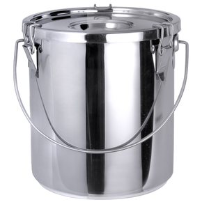 Pojemnik nierdzewny na płyny lub żywność z pokrywką, 6,5 l, średnica 240 mm | CONTACTO, 3011/007