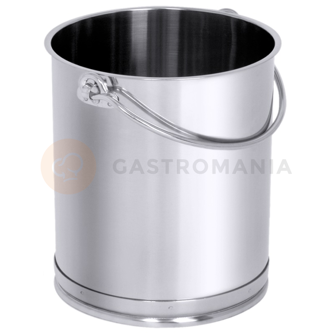 Pojemnik nierdzewny na płyny lub żywność z pierścieniem bez pokrywy, 12 l, średnica 240 mm | CONTACTO, 3005/012