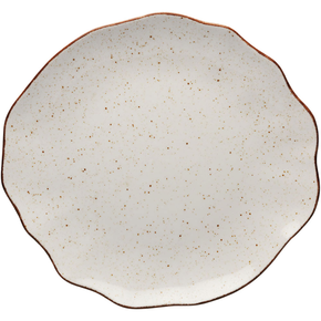 Talerz płytki, kolor beżowy, 330 mm | LUBIANA, Stone Age