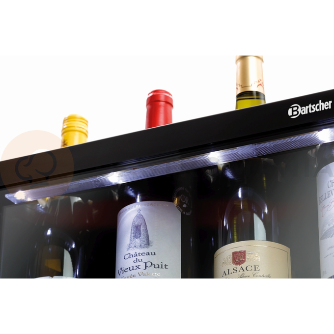 Chłodziarka do wina, na 4 butelki, oświetlenie LED, 480x260x260 mm | BARTSCHER, 4FL-100
