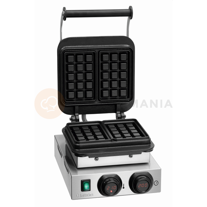 Gofrownica elektryczna, żeliwna, gofr brukselski 160x100x32 mm, 285x460x245 mm | BARTSCHER, MDI 1BW160-101