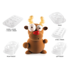 Zestaw termoformowanych form do czekolady, renifer Rudolf 3D - 236x147 mm | SILIKOMART, Kit Rudolf