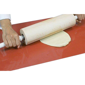 Drewniany wałek do ciasta z uchwytami z tworzywa 300x85 mm | SILIKOMART, ACC005