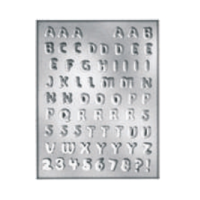 Forma do pralin i czekoladek - litery i cyfry, 67x - 9014241 Alfabeto-Numeri | SILIKOMART, EasyChoc