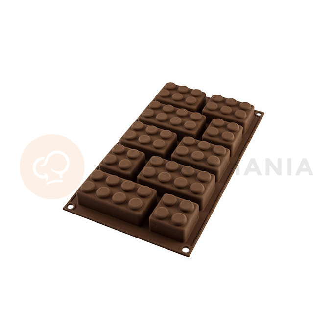 Forma do pralin i czekoladek - klocki, 10x 90x45x28 mm, 100 ml - SF213 Choco Block | SILIKOMART, EasyChoc