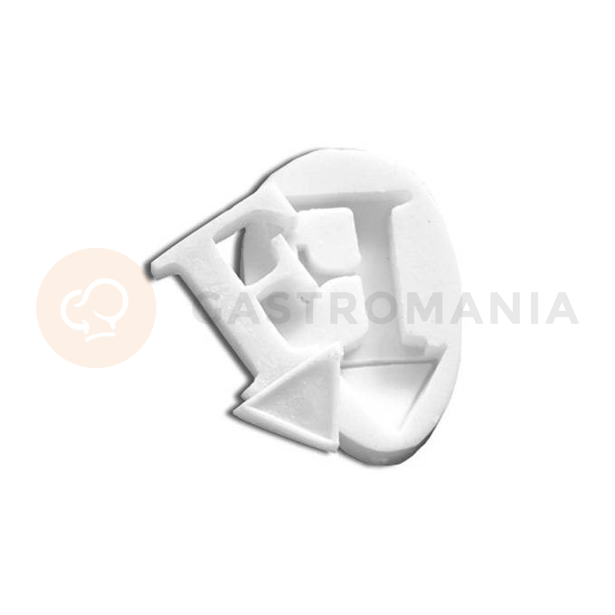 Forma silikonowa do masy cukrowej w kształcie litery F - SLK088, 50x30 mm | SILIKOMART, SugarFlex
