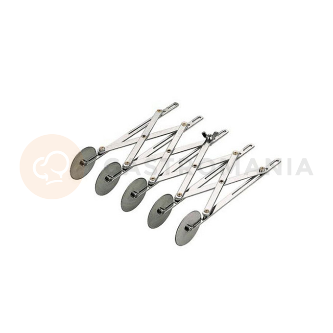 Nóż do cięcia ciasta ze stali nierdzewnej, 60x233x58 mm - 5 ostrzy regularnych | SILIKOMART, 43.451.99.0001