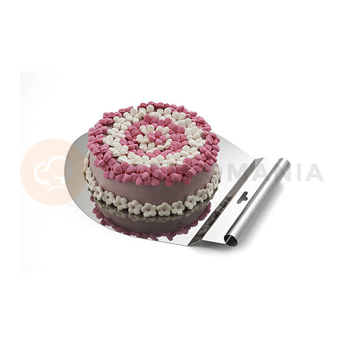 Patera na torty, ciasta ze stali nierdzewnej, 280x330x20 mm | SILIKOMART, Cake Cardboard Drums Round
