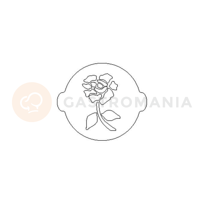 Plastikowy szablon do zdobienia, róża - ACC062 | SILIKOMART, 70.034.99.0060