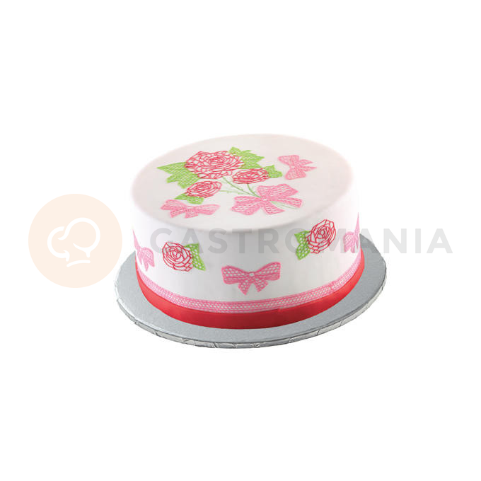 Podkład pod ciasto i torty okrągły czarny - 20 cm | SILIKOMART, Cake Cardboard Drums Round