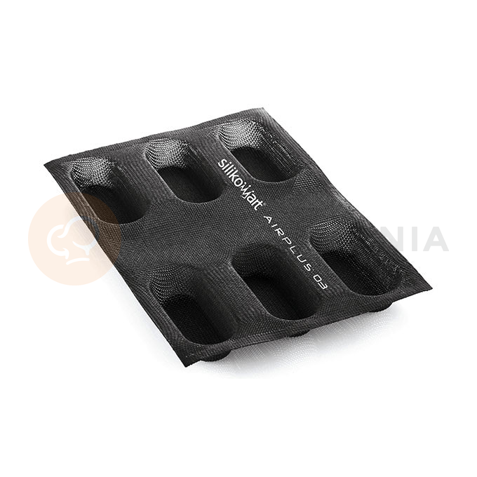 Silikonowa forma na mini podłużne ciastka 6x 95x40x25 mm, 4 szt. | SILIKOMART, Air Plus 03 Mini Plumcake