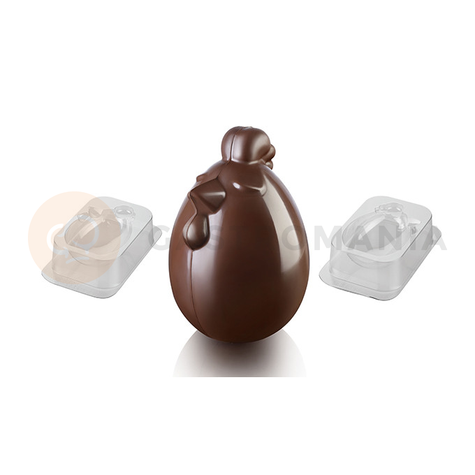 Zestaw termoformowanych form do czekolady, kura 3D - 250x150x58 mm | SILIKOMART, Lady Cocca