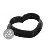 Forma do tart, pierścień w kształcie serca 80x70x20 mm, 8 szt., Tarte Ring Amore | SILIKOMART, Tarte 4.0
