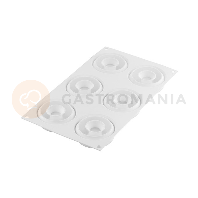 Forma do ciast i deserów - 6x 80 ml, 72x27 mm - Donuts Gourmand 80 | SILIKOMART, Modern Single Portions