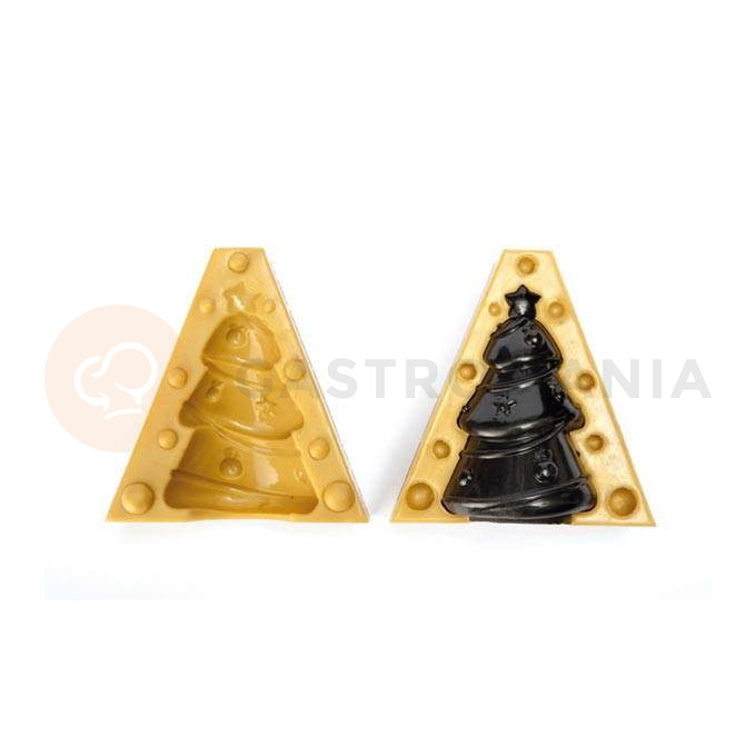 Forma silikonowa do masy cukrowej lub czekolady w kształcie choinki - 145x90 mm | SILIKOMART, SugarFlex Gold