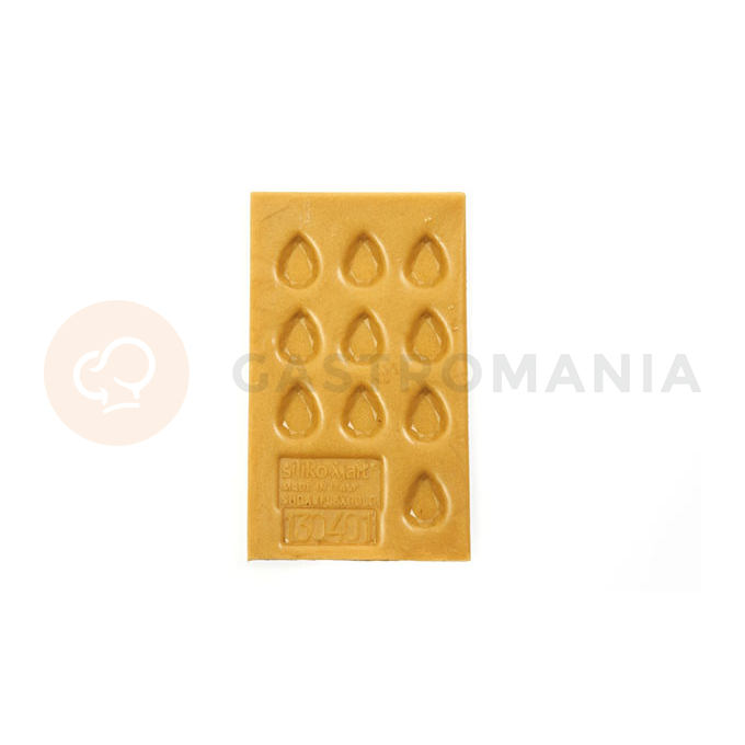 Forma silikonowa do masy cukrowej lub czekolady w kształcie kropli - 13x18x3 mm | SILIKOMART, SugarFlex Gold