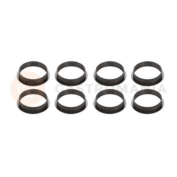 Zestaw form do tart 8 szt. - pierścień + forma silikonowa, 8x 70x20 mm, Kit Tarte Ring Palet | SILIKOMART, Tarte 4.0